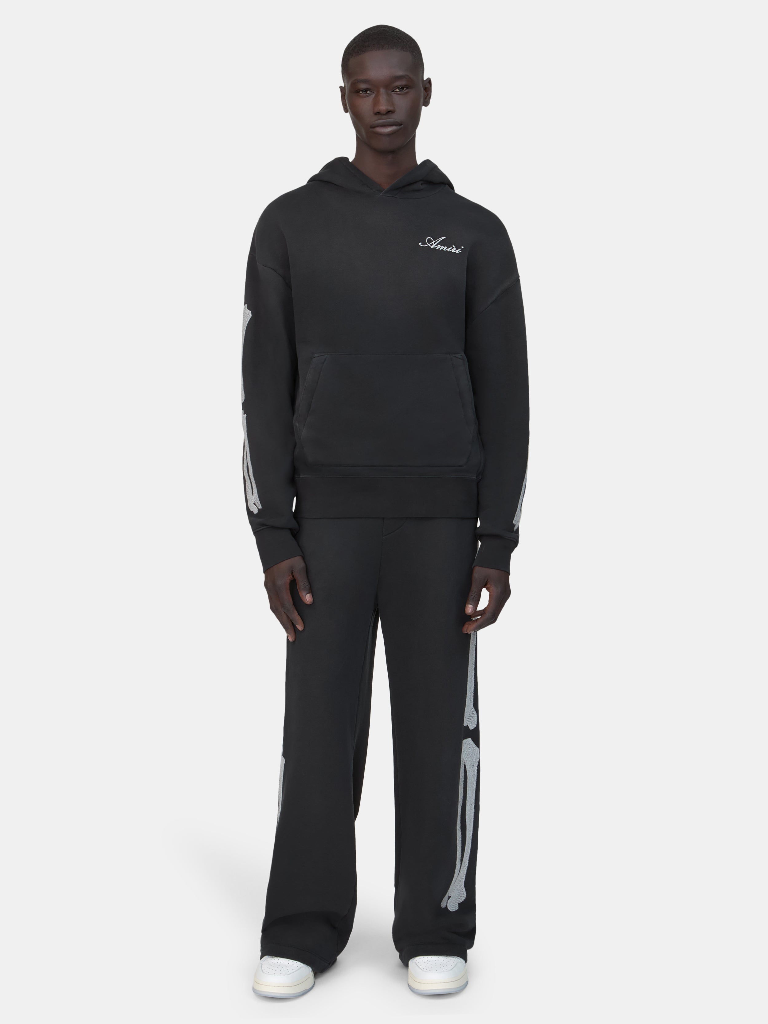 AMIRI BONES OVERSIZED HOODIE - Black