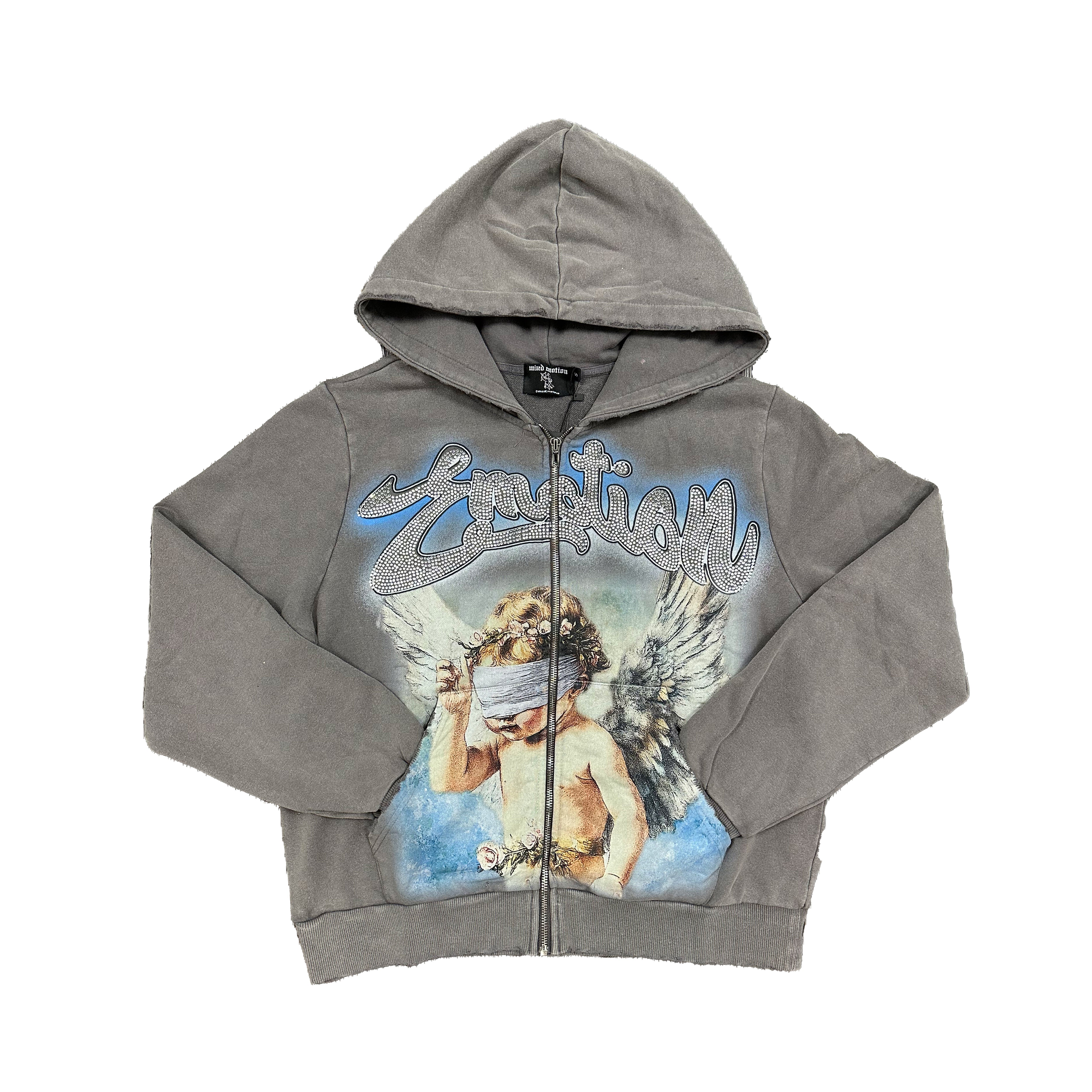 Grey “Rhinestone” Hoodie