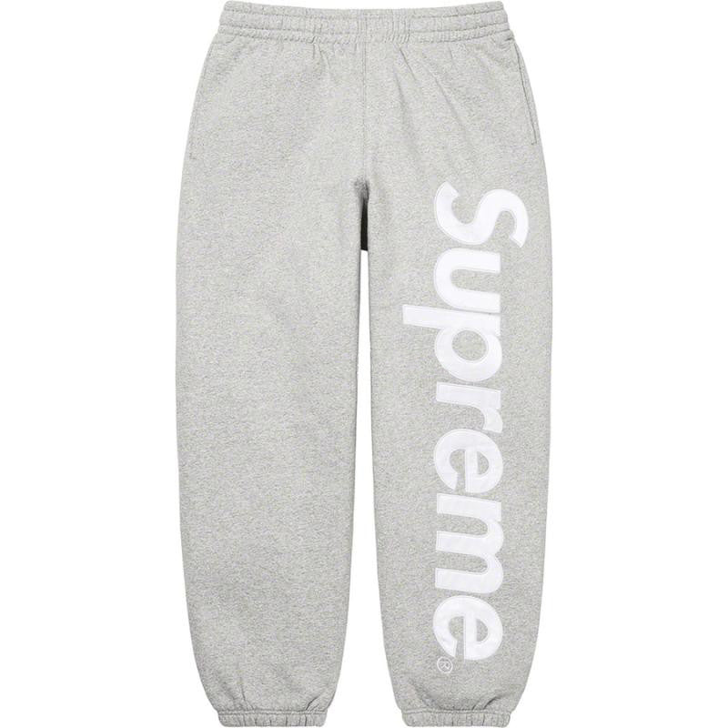 Supreme Vertical Logo Sweatpants – Grey / White