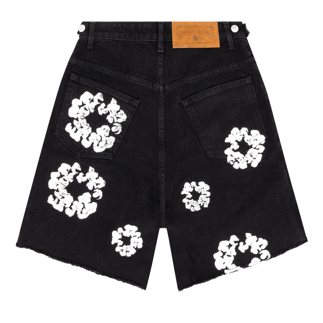 Denim Tears Cotton Wreath Denim Shorts Black